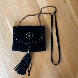 Black embellished purse